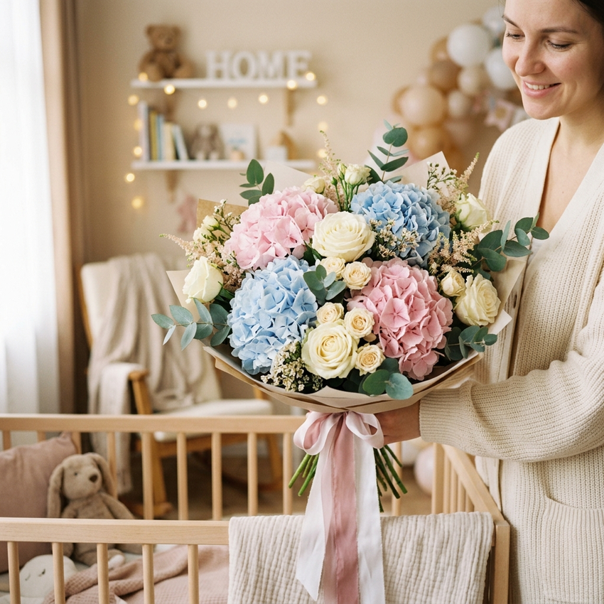 Flowers for a Maternity Hospital Discharge in Tashkent